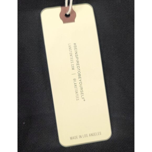 Lanston Back Cut-Out Sweatshirt Cotton Blend Long Ribbed Sleeve Small Black USA - Picture 4 of 7